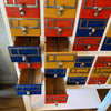 Custom Color Block Modular Library Card Catalog Cabinet