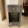 Norman Bel Geddes Brushed Steel Nightstand End Table