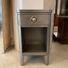 Norman Bel Geddes Brushed Steel Nightstand End Table
