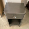 Norman Bel Geddes Brushed Steel Nightstand End Table