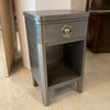 Norman Bel Geddes Brushed Steel Nightstand End Table