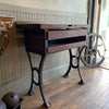 Industrial Maple And Cast Iron Jeweler's Work Bench