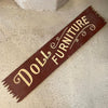 Double Sided Painted Wood Doll Furniture Sign