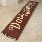 Double Sided Painted Wood Doll Furniture Sign