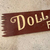 Double Sided Painted Wood Doll Furniture Sign
