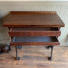 Industrial Maple And Cast Iron Jeweler's Work Bench