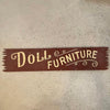 Double Sided Painted Wood Doll Furniture Sign