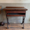 Industrial Maple And Cast Iron Jeweler's Work Bench