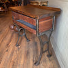 Industrial Maple And Cast Iron Jeweler's Work Bench