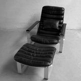 Ilmari Lappalainen "Pulkka" Adjustable Lounge Chair and Ottoman