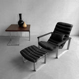 Ilmari Lappalainen "Pulkka" Adjustable Lounge Chair and Ottoman