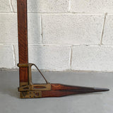 Antique Oak And Brass Lumber Caliper By William Greenlief
