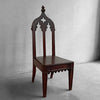 Antique Gothic Carved Mahogany Church Chair