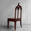 Antique Gothic Carved Mahogany Church Chair