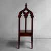 Antique Gothic Carved Mahogany Church Chair