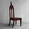 Antique Gothic Carved Mahogany Church Chair
