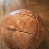 Tan Leather Medicine Ball