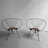 Mid Century Modern Wrought Iron Peacock Chairs