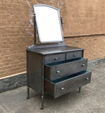 vintage metal dresser with mirror Vintage Steel Dresser with Mirror at 1stDibs