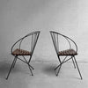Mid Century Modern Wrought Iron Peacock Chairs