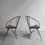 Mid Century Modern Wrought Iron Peacock Chairs