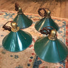 Green Enamel Tin Pendants