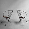 Mid Century Modern Wrought Iron Peacock Chairs