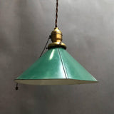 Green Enamel Tin Pendants