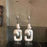 Robert Sonneman Broken Chain Link Table Lamps