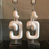 Robert Sonneman Broken Chain Link Table Lamps