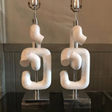 Robert Sonneman Broken Chain Link Table Lamps