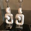 Robert Sonneman Broken Chain Link Table Lamps