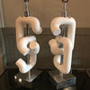 Robert Sonneman Broken Chain Link Table Lamps
