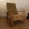 German Mid Century Modern Upholstered Rocking Chair
