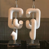Robert Sonneman Broken Chain Link Table Lamps