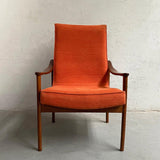 Scandinavian Modern High Back Lounge Chair