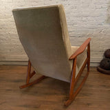 German Mid Century Modern Upholstered Rocking Chair