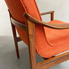 Scandinavian Modern High Back Lounge Chair