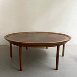 Large Round Midcentury Coffee Table By Tomlinson Sophisticate