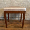 Art Deco Carved Walnut Upholstered Ottoman