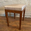 Art Deco Carved Walnut Upholstered Ottoman