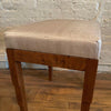 Art Deco Carved Walnut Upholstered Ottoman