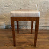Art Deco Carved Walnut Upholstered Ottoman