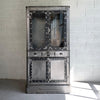 Art Deco Industrial Brushed Steel Apothecary Display Cabinet