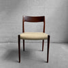 Niels Moller Model 77 Rosewood Leather Dining Side Chair
