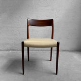 Niels Moller Model 77 Rosewood Leather Dining Side Chair