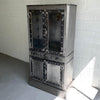 Art Deco Industrial Brushed Steel Apothecary Display Cabinet