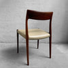 Niels Moller Model 77 Rosewood Leather Dining Side Chair