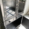 Art Deco Industrial Brushed Steel Apothecary Display Cabinet