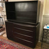 Heywood Wakefield Ebonized Maple Tambour Credenza Hutch